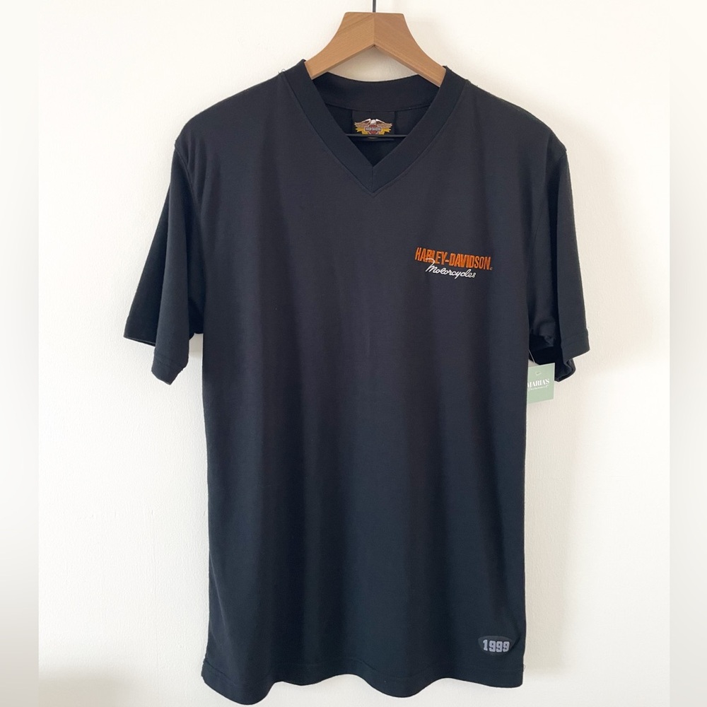 Harley-Davidson 1999 Black V-Neck Tee